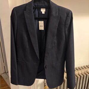 J. Crew Navy Pinstripe Women's Blazer